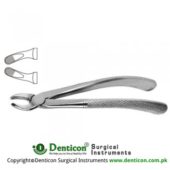 English Pattern Tooth Extracting Forcep (Child) Fig. 158 (For Upper Molars) Stainless Steel, Standard